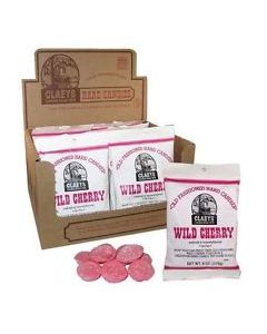 Claeys 12 Count Sanded Hard Candies - Wild Cherry