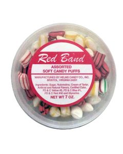 Red Band Assorted Candy Puff Tub