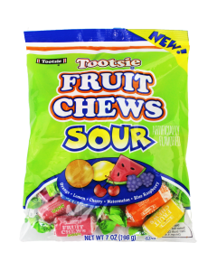 Tootsie Sour Fruit Chew Peg Bag